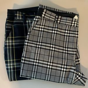 Two Pairs! H&M Plaid Ankle Pants